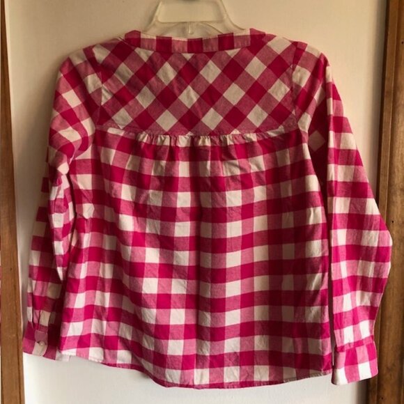 VINEYARD VINES Girls Pink Check Long Sleeve Top L - Picture 7 of 15